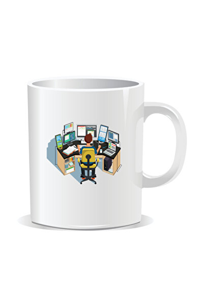 Mug Mania Personalized mug with messages for programmers, Programmer's desk