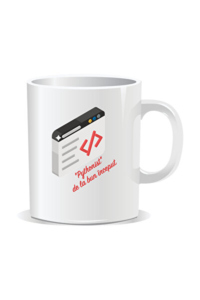 Mug Mania Cana personalizata cu mesaje pentru programatori, Pythonist de la b...