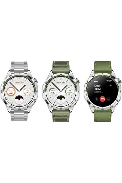 HAINOTEKO RW44 Round Screen AMOLED Display Smart Watch With 3 Pair Straps and...