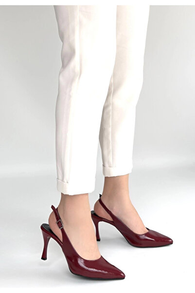 ZEMİRA HOME Uster Burgundy Patent Leather Heeled Shoes