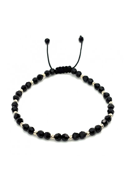 BIJUTERIA NEAGRA Brățară cu 16 bile din aur de 14K și cristale Preciosa