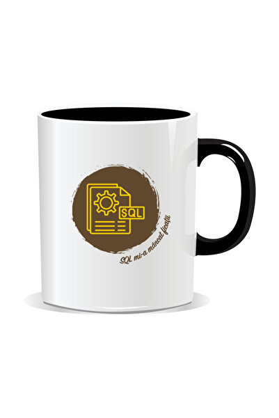 Mug Mania Cana personalizata cu mesaje pentru programatori, SQL mi-a mancat f...
