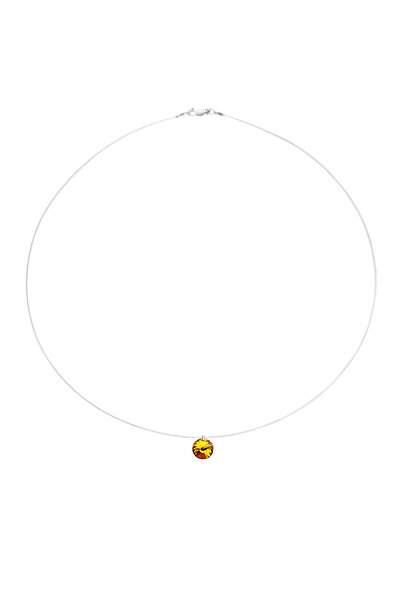 BIJUTERIA NEAGRA Colier din sârmă transparentă cu cristale Swarovski aurii în...