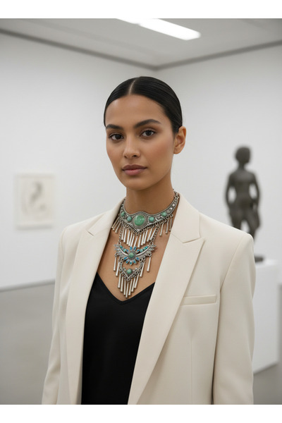 Moda Accessories Bohemian Turquoise Stone Necklace – Women's Beach and Daily ...