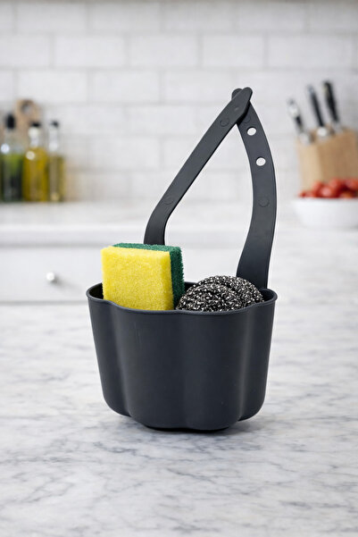 Special Action حامل إسفنج وسلك للمغسلة مع حامل للصنبور، منظم عملي فوق الحوض