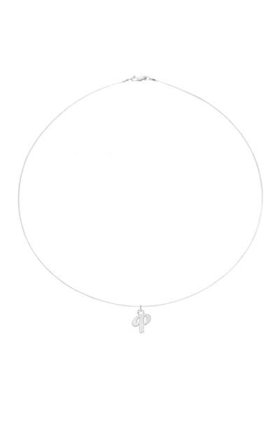 BIJUTERIA NEAGRA Colier din sârmă transparentă cu inițiala P, realizat din ar...