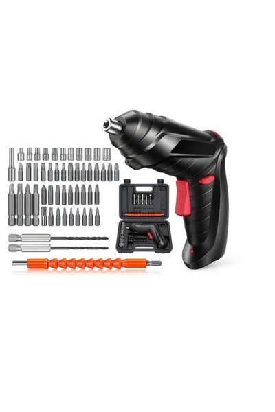 AMRIS Professional Electric Screwdriver Set with Battery 180° Rotation, Pisto...