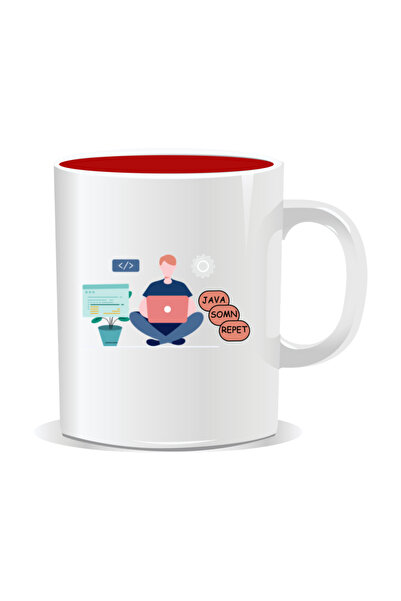 Mug Mania Personalized mug with messages for programmers, Java, Sleep, Repeat