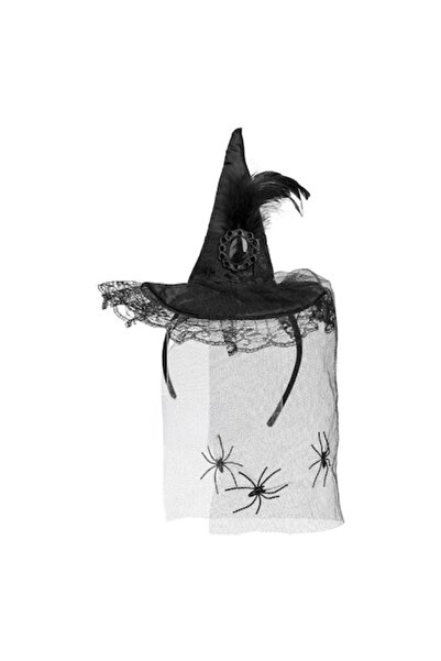 OEM Κορδέλα για το κεφάλι με καπέλο μάγισσας για το Halloween, με φτερά και Τ...