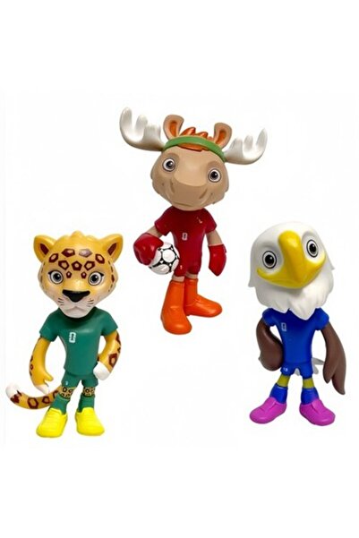 victiny 3 buc 2026 Cupa Mondială mascota figurină fotbal stele figurine desen...