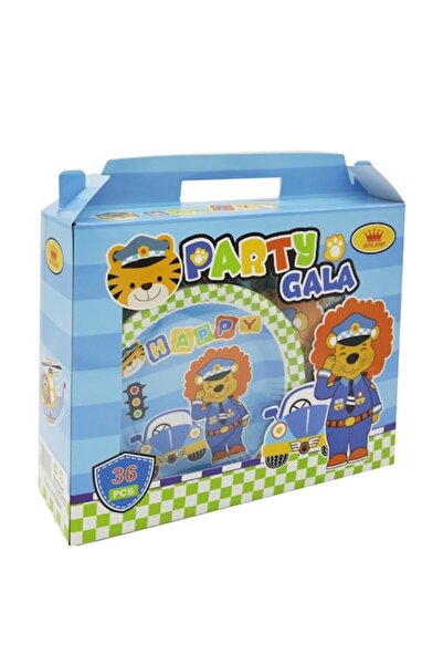 SDX Market Σετ 36 Αξεσουάρ για Παιδικό Πάρτι, 6 Τεμάχια, Θέμα Ζώων