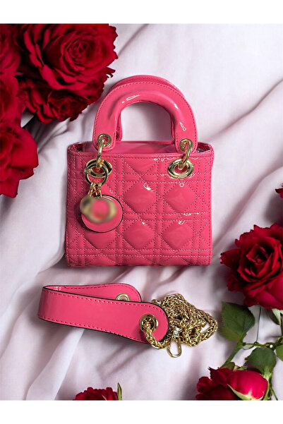 ÇANTA Pembe Rugan El Ve Omuz Çantası