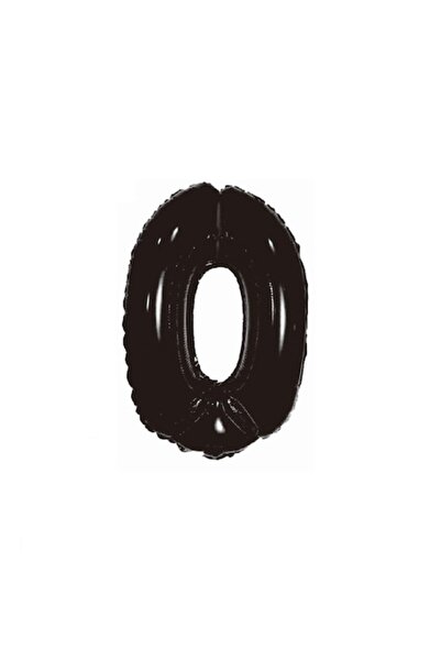 SDX Market Μεταλλικό Μπαλόνι Foil, Αριθμός 0, 100 εκ., Μαύρο