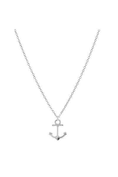 BIJUTERIA NEAGRA 925 Silver Anchor Pendant Necklace