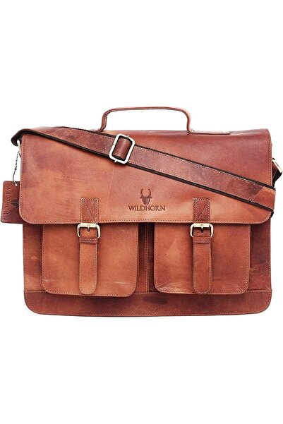 Wildhorn Classic Leather 10 inch Laptop Messenger Bag for Men