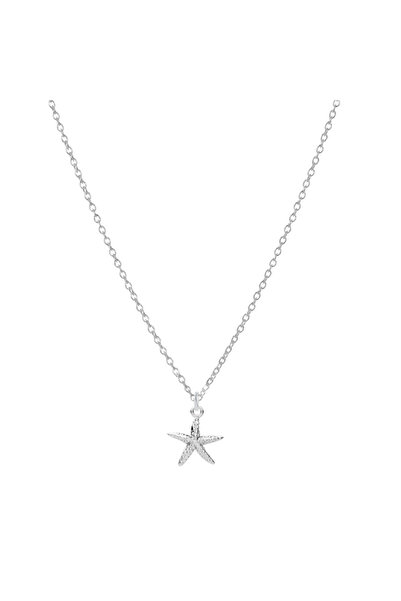 BIJUTERIA NEAGRA 925 Sterling Silver Starfish Pendant Necklace
