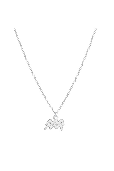BIJUTERIA NEAGRA Necklace with Aquarius zodiac pendant made of 925 Silver