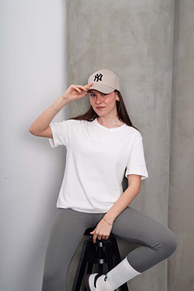 Disela Women's Clothing Short Sleeve Basic T-Shirt White