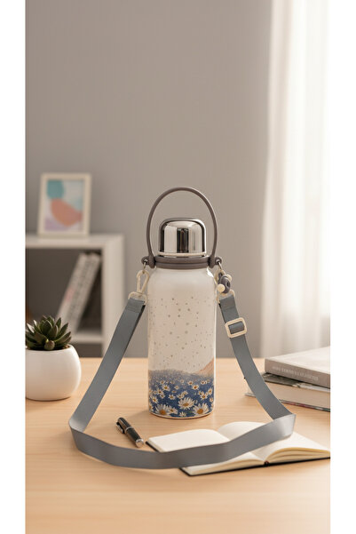 Generic A portable Thermal water bottle mug with a stylish botanical design, ...