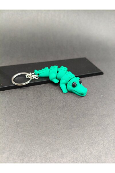 UstaPrint3D Hareketli Timsah Anahtarlık – 3D Baskı Eklemli Sevimli Timsah Figür