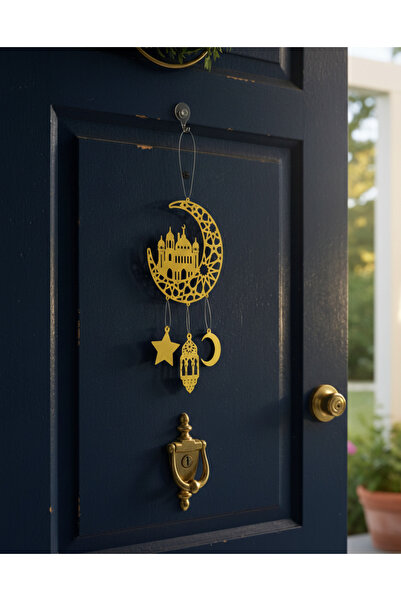 LUBIKO STUDIO Ramazan Süsü - Modern Hilal - Cami & Kandil Seti, Kapı, Duvar v...