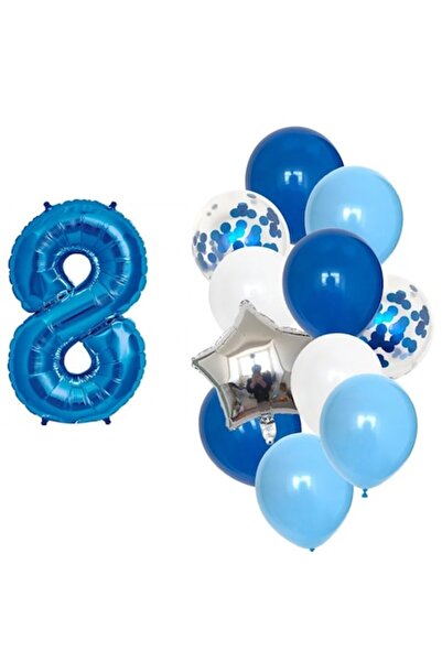 It's Party Time Set de 12 baloane de ziua de naștere pentru băiat de 8 ani, c...