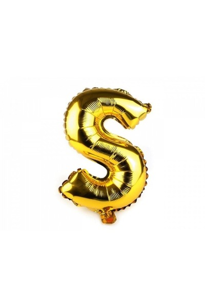 It's Party Time Letter S Foil Balloon, It's Party Time, Gold, 40 cm