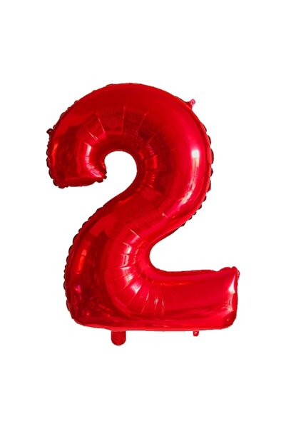 It's Party Time Balon folie numărul 2, roșu, E timpul petrecerii, 100 cm