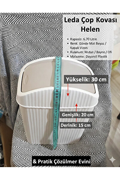 Lider MAGNESİA Trash Bin 6.70 Lt