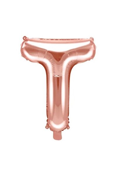 It's Party Time Letter T Foil Balloon, It's Party Time, rose gold, 40 cm