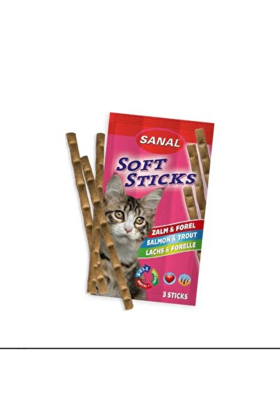 Sanal Sanal Cat Treats Salmon Sticks 3 x 15g