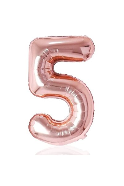 Karll Μπαλόνι γενεθλίων Maxee, αριθμός 5, τριαντάφυλλο, 80 εκ.