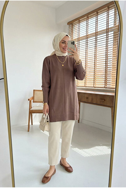 Kirazca Butik Women's Mercerized Tunic with Zippered Sleeves