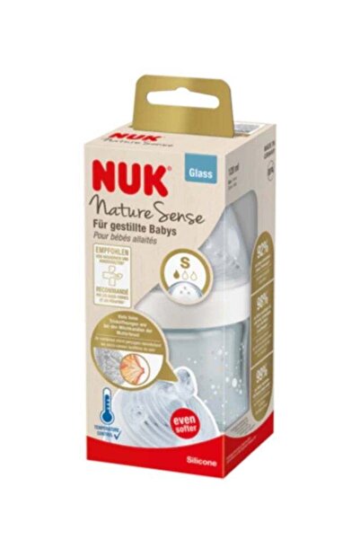 Nuk Nuke Nature Sense Glass Baby Bottle with Temperature Control Indicator - ...
