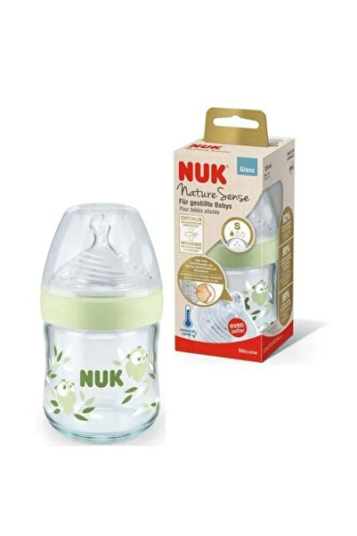 Nuk Nuke Nature Sense Glass Baby Bottle with Temperature Control Indicator - ...