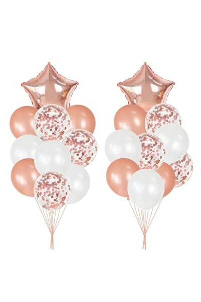 It's Party Time Set baloane aniversare 20 de ani, auriu roz,