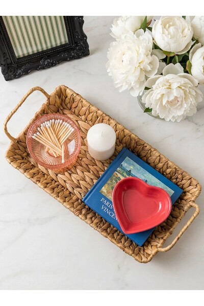 LC Waikiki LCW HOME Kahverengi Hasır Tepsi 42 Cm