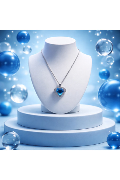 ADENLİNA Çelik okyanusun kalbi kolye