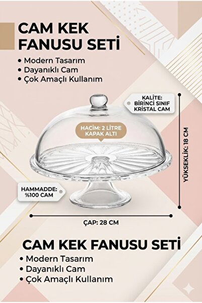 RİVO HOME DECOR The Mia Footed Cake Pan 30X24 cm