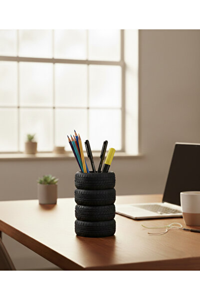 BETHA Special Tire Concept Modern Decorative Pen Holder for Car Enthusiasts (...