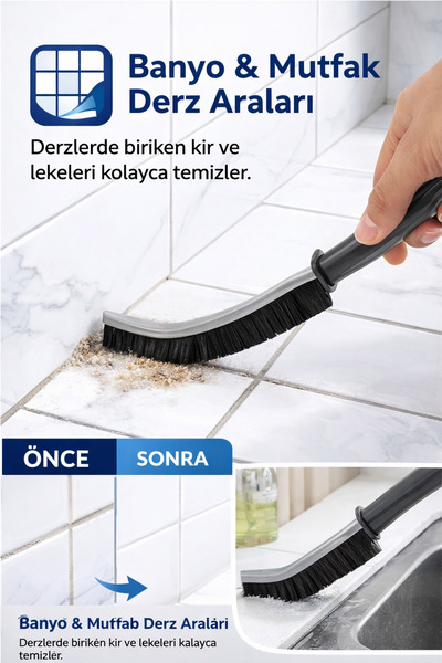 Single 2'Lİ AVANTAJLI SETİMİZ √( 2 Adet ) Derz Fırçası √( 1 Adet ) Çekpas Kauçuk