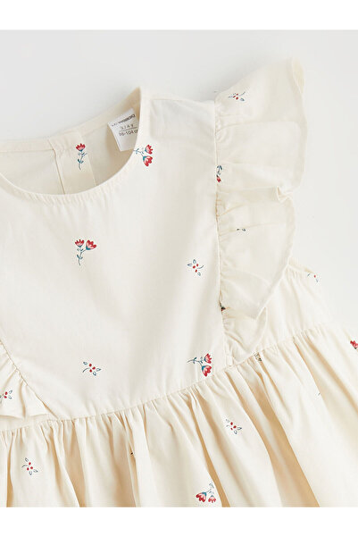 LC Waikiki Rochie de fetiță bej cu flori