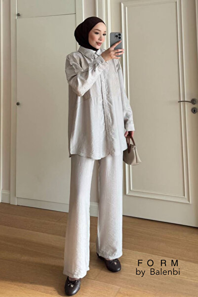 Balenbi Robası Embroidery Detailed Hijab Women's Tnsel Oversize Suit 1170 – F...