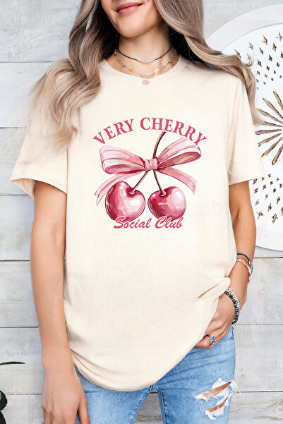 Sarah's Boutique Women's T-shirt – 100% cotton – "Very Cherry Social Club"
