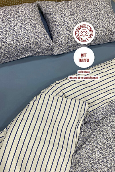 sutra Dream Series 100% Cotton Luxury Poplin Double Fitted Sheet Set