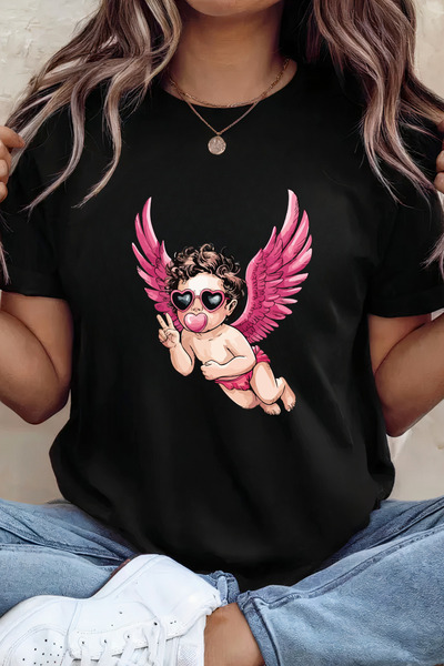 Sarah's Boutique Women's T-shirt – 100% cotton – "Cupid's Wings"