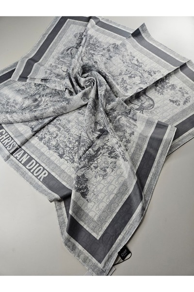 Shiva Scarfs New Season Double-Sided Safari Theme Voile Scarf Silk Scarf Hija...