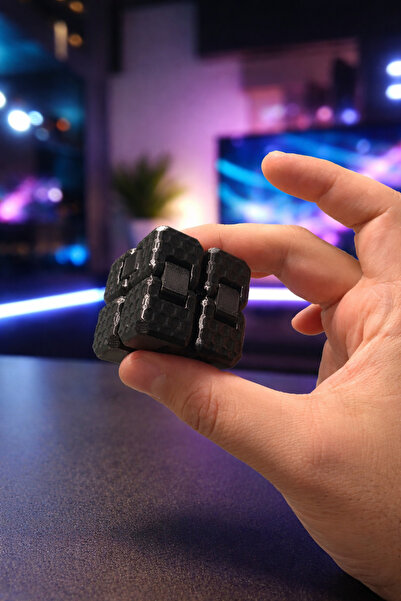 SHHOBİ Stres Küpü Sonsuz Dönen Küp - Hareketli Stres Atma Küpü Tırtıklı Petek...