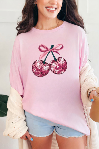 Sarah's Boutique Women's T-shirt – 100% cotton – "Dancing Floor Cherry"