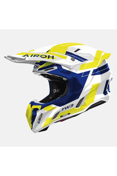 Airoh Twist 3 Dynasty Mavi Sarı Parlak Motosiklet Kaskı